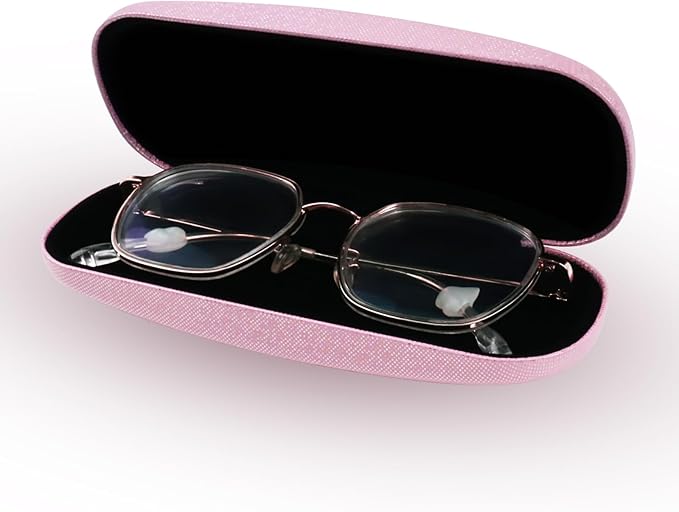 HSYMQ 3PCS Glasses Case, Eyeglasses Case Hard Shell, Reading Hard Glasses Cases for Women Men