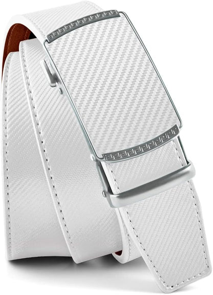 DOOPAI Belt Men, Ratchet Dress Adjustable 1 3/8" Sliding Leather Designer, Size Length Can be Cut, with Gift Box