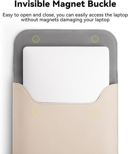 MOSISO Laptop Case 13.3 inch, 13-13.3 inch Laptop Sleeve Compatible with MacBook Neo 13 A18 Pro A3404 /Air 13/Pro 13/Pro 14 M5 M4 M3 M2 M1, Faux Suede Leather Case with Small Bag, Apricot