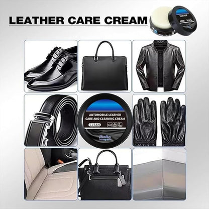 Leather Balm for Cars, Leather Cleaner and Conditioner for Car Interior, Multifunctional Cleaning and Care Cream & Cleaning Paste, Deep Cleaner & Leather Repair Kit for Furniture, Shoes, Bags (1PC)