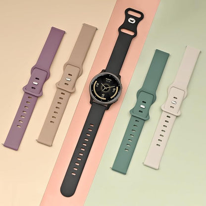 5 Pack 18mm Silicone Watch Band Compatible with Garmin Vivoactive 4S/Vivomove 3S/Venu 3S 41mm/Venu 4 41mm/Venu 2S/Forerunner 255S/265S, Quick Release Soft Sport Straps for Women Men