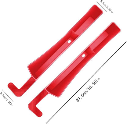 Car Seat Gap Filler Organizer 2 Pack, Gap Filler Organizer For Car, Between Seats And The Console To Stop The Small Items From Dropping (Red)