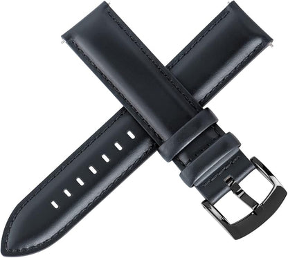 OTTOODY Leather Watch Bands Quick Release, Elegant Top Grain Leather Watch Straps for Men & Women, Choice of Color & Width - 18mm, 19mm, 20mm, 21mm or 22mm Wristbands Bracelet for Watch & Smartwatch