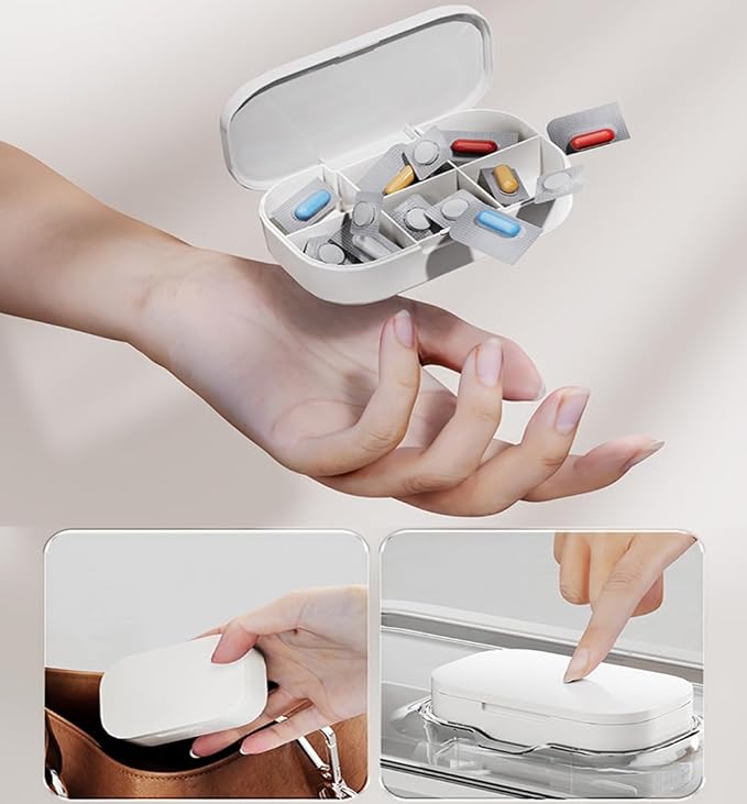 3-Tier 12 x 9 x 7 Medicine Organizer, Medicine Cabinet Organizer with Portable Pill Case, Multipurpose Plastic Box for Storage Empty First Aid Box