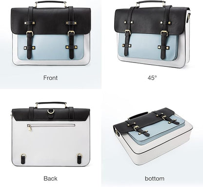 ECOSUSI Laptop Bag for Women Vegan Leather Messenger Bag Fashion Briefcase Computer Satchel Bag