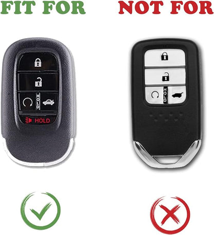 TANDRIVE Key Fob Cover for (5 Buttons) Honda 2026 2025-2022 Civic Accord CR-V HR-V Pilot and 2026 Passport, Silicone, 2-Pack, Black Blue