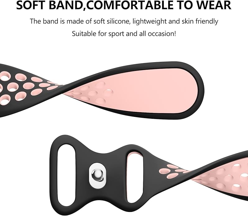 Meliya 20mm 22mm Watch Bands Quick Release Replacement Wristband, Soft Silicone Bands Breathable Sport Replacement Straps for Men Women