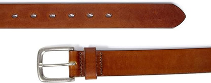 VATAN Men's Full Grain Leather Casual Every Day Jeans Belts, Handmade Men Leather Belt with Gift Box