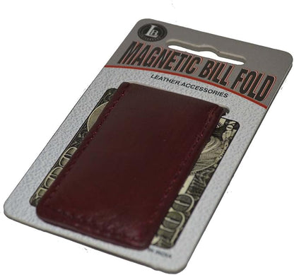 LB LEATHERBOSS Men's New Leather Strong Magnetic Money Clip