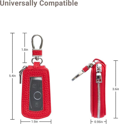 Yuoyar Premium Leather Key Fob Case - Universal Car Key Holder