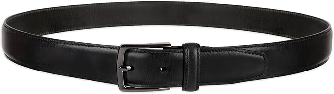 Haggar mens Leather Dress Belt for Suits and Pants - Classic, Formal, Business, Work
