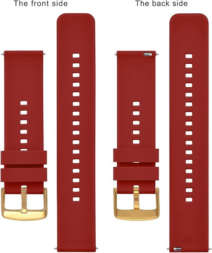 BISONSTRAP Watch Strap 18mm 19mm 20mm 21mm 22mm, Quick Release Silicone Watch Bands for Men Women