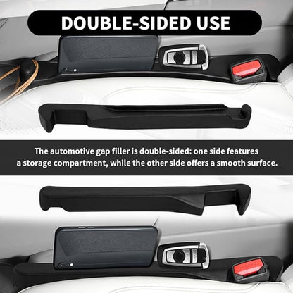 Turcee 2PCS Car Seat Gap Filler Organizer with Storage Slot & Hook,Car Seat Gap Filler Strip for Filling Gaps,Universal & Double-Sided Use Cars Seats Gaps Plug Cars Interior Accessories