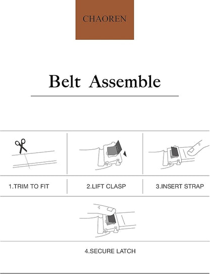 CHAOREN Mens Belt - Mens Ratchet Belt Leather 1 3/8" for Dress Pant - Micro Adjustable Belt Fit Everywhere