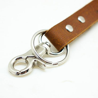 Leather Keychain Lanyard For Women Neck, Genuine Leather Handmade Lanyard with Keychain for Cellphone, Keys, ID Badge Holder, Camera,1Pcs