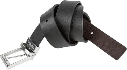 Steve Madden Men's Reversible Men's Dress Casual Every Day Leather Belt