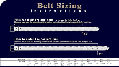 BS304 Genuine Full Grain Vintage Leather Belt Strap or Belt with Buckle_1-1/2"(38mm) wide