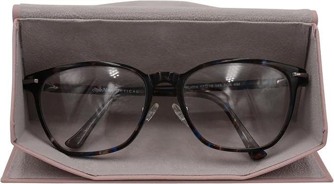 Real Sic Glasses Case for Men and Women - Magnetic Folding Hard Shell Sunglass Holder - Inspired by Solid Color