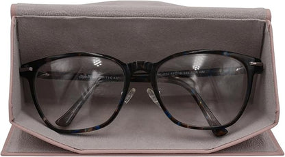 Real Sic Glasses Case for Men and Women - Magnetic Folding Hard Shell Sunglass Holder - Inspired by Solid Color