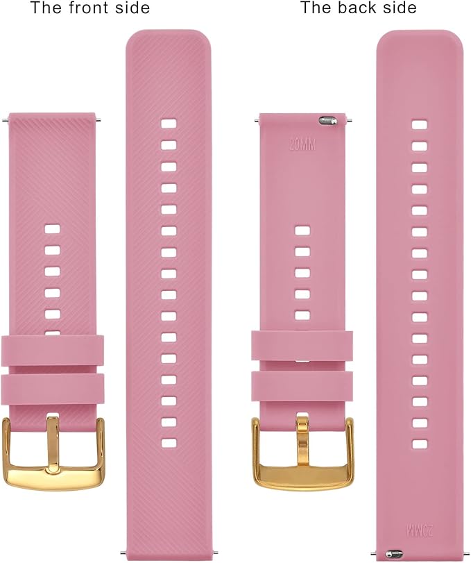 BISONSTRAP Watch Strap 18mm 19mm 20mm 21mm 22mm, Quick Release Silicone Watch Bands for Men Women