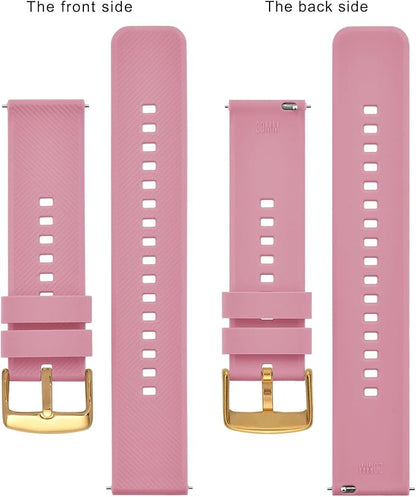 BISONSTRAP Watch Strap 18mm 19mm 20mm 21mm 22mm, Quick Release Silicone Watch Bands for Men Women