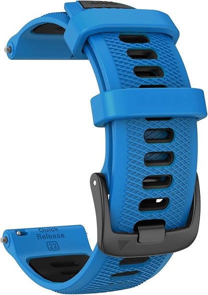 ISABAKE 22mm Watch Band for Gamrin Forerunner 265/Forerunner 255/Vivoactive 4 45mm/Venu 2/Venu 3, Silicone Quick Release Replacement Wristband
