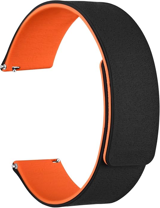 WOCCI Magnetic Watch Bands, Wood Grain Silicone, Quick Release, Compatible Watch Lug 20mm 22mm
