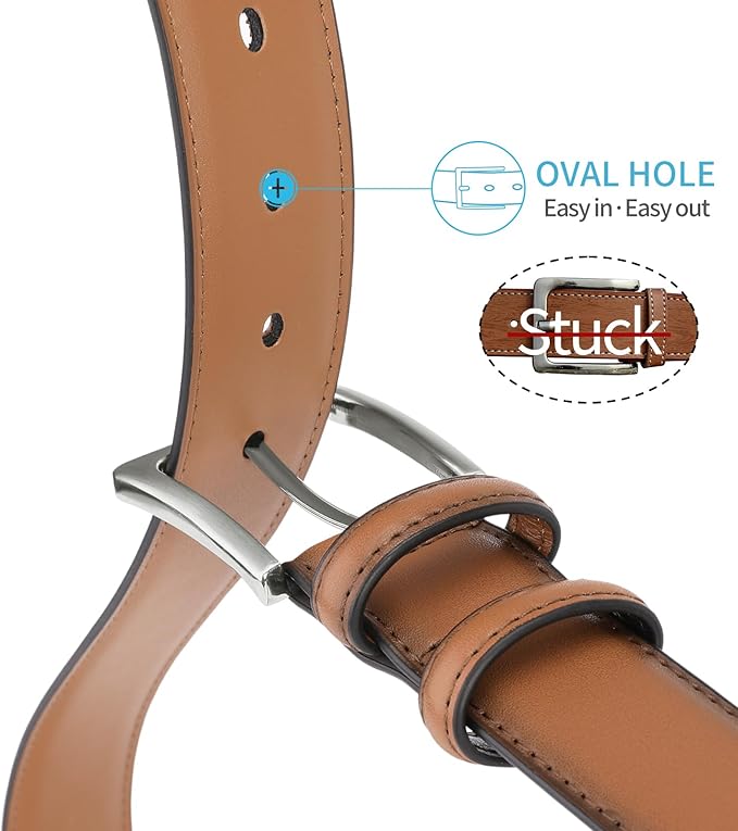 SENDEFN Mens Belts Leather Belt for Men 1 1/4" for Casual Jeans Dress Pants with Gift Box