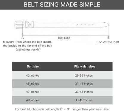 Aurolran Men&Womens Leather Dress Belt Business Automatic Buckle Belt Color-Black Silver Gold