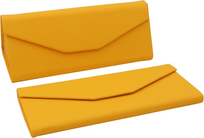 Real Sic Glasses Case for Men and Women - Magnetic Folding Hard Shell Sunglass Holder - Inspired by Solid Color