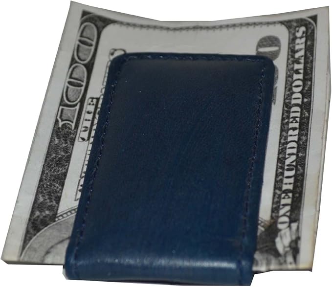 LB LEATHERBOSS Men's New Leather Strong Magnetic Money Clip