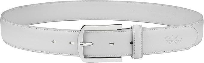 Falari Men Genuine Leather Casual Dress Belt With Single Prong Buckle, Classic Style Belt