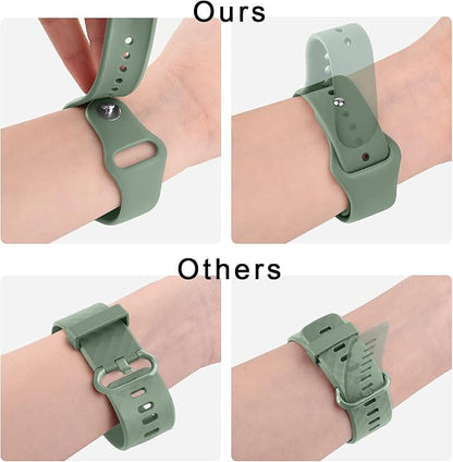 Amzpas 20mm 22mm Watch Bands Quick Release Watch Straps, 4 Pack Soft Silicone Replacement Sport Watch Wristbands for Women Men
