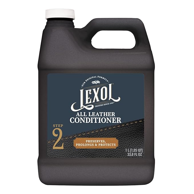 Leather Conditioner by Lexol, Use on Furniture, Car Interiors, Shoes, Handbags, Accessories, 33.8 Fl Oz Each
