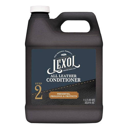 Leather Conditioner by Lexol, Use on Furniture, Car Interiors, Shoes, Handbags, Accessories, 33.8 Fl Oz Each