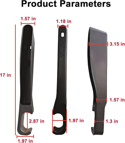2 PCS Universal Car Seat Gap Filler, Seat Gap Filler with Black-Carbon Fiber Texture for Cars SUV Trucks, Console Side Gap Organizer Storage Box with Charge Cable Hole, Prevent Things from Falling Off
