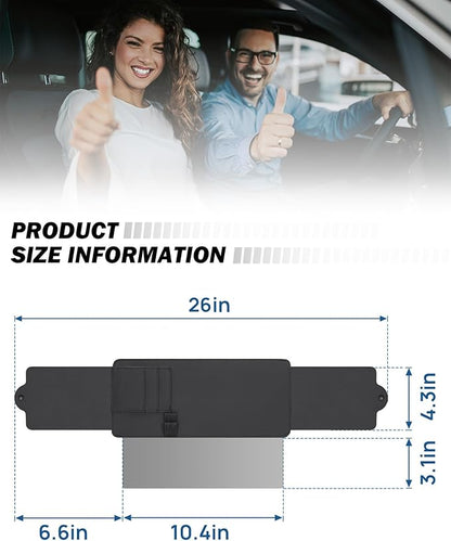 JOYTUTUS Polarized Sun Visor Extender for Car Sunshade Visor Extension, Adjustable Sun Visor Extender Anti-Glare, Safe Driving, Sun Visor for Car (2 Pack)