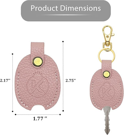 Leather Key Sleeve for Broken Key, Car Key Cover, Key Loop Replacment, Key Fod Protector Keychain for Women/Men