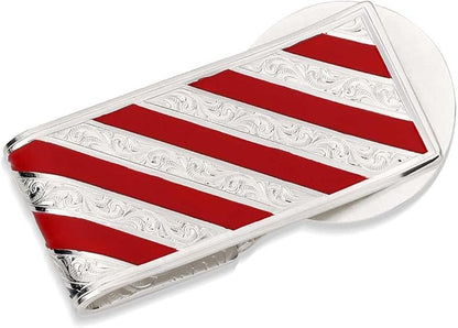 Montana Silversmiths Made in the USA Western Lifestyle Money Clip (American Made Liberty Hinged w/Bull Rider)