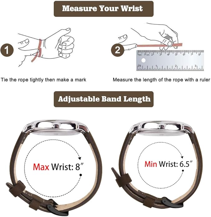 Ritche Christmas Gift Quick Release Leather Watch Bands Genuine Watch Straps for Men Women Top Grain Leather Watch Strap, White Elephant Gifts, Stocking Stuffers for Men, Father's Day gifts