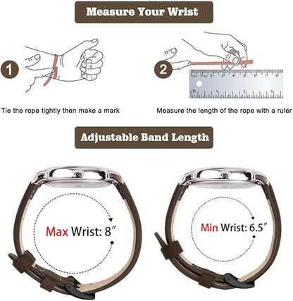 Ritche Christmas Gift Quick Release Leather Watch Bands Genuine Watch Straps for Men Women Top Grain Leather Watch Strap, White Elephant Gifts, Stocking Stuffers for Men, Father's Day gifts