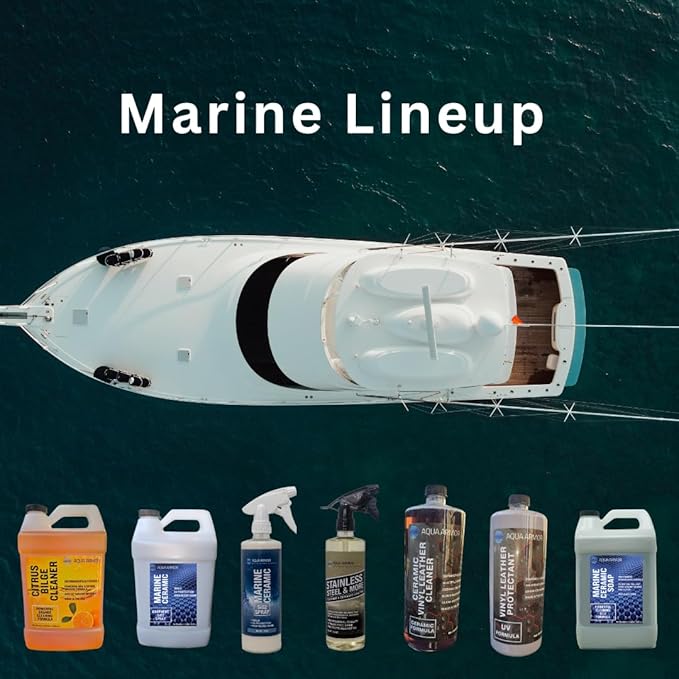 Marine Vinyl UV Protectant & Leather Conditioner – Long-Lasting UV Defense for Boat Seats, Vinyl, Plastic & Rubber – Repels Salt, Moisture & Sun Damage – Restores Shine & Flexibility – Made in USA