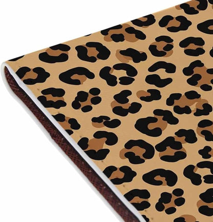 Leopard Print Passport Holder for Travel Animal Skin Texture PU Leather Passport Cover Wallet Cute Passport Card Holder for Women and Men