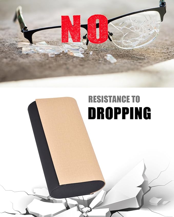 Philley Dual Glasses Case 2-in-1 PU Leather Hard Shell Double Eyeglasses case for Women & Men