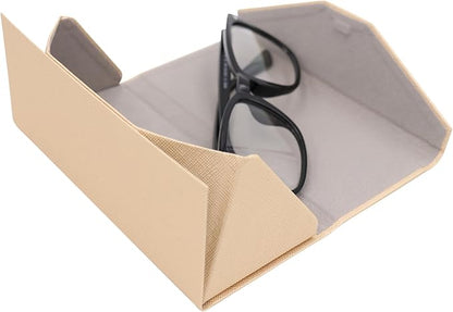 Real Sic Glasses Case for Men and Women - Magnetic Folding Hard Shell Sunglass Holder - Inspired by Solid Color