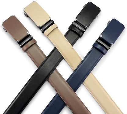 DOOPAI Belt Men, Ratchet Dress Adjustable 1 3/8" Sliding Leather Designer, Size Length Can be Cut, with Gift Box