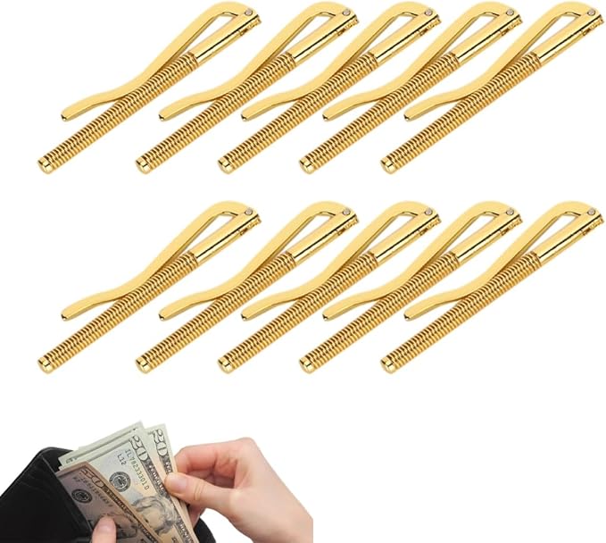 75mm Money Clip, 10PCS Spring Money Clip Wallet Spring Clip Wallet Money Clip Metal Cash Clip