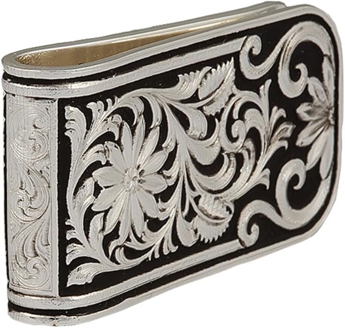 Montana Silversmiths Made in the USA Western Lifestyle Money Clip (LeatherCut Bitterroot)