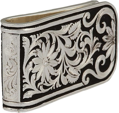 Montana Silversmiths Made in the USA Western Lifestyle Money Clip (LeatherCut Bitterroot)
