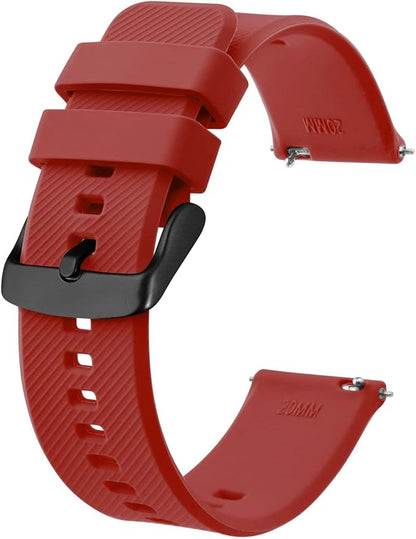 BISONSTRAP Watch Strap 18mm 19mm 20mm 21mm 22mm, Quick Release Silicone Watch Bands for Men Women